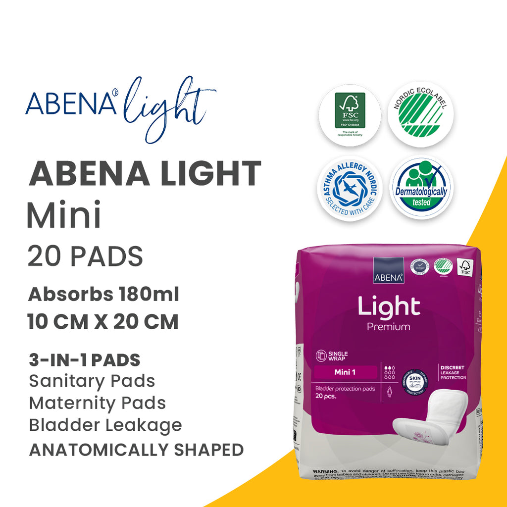 Abena Light MINI 3-in-1 Pads 20 Pcs.