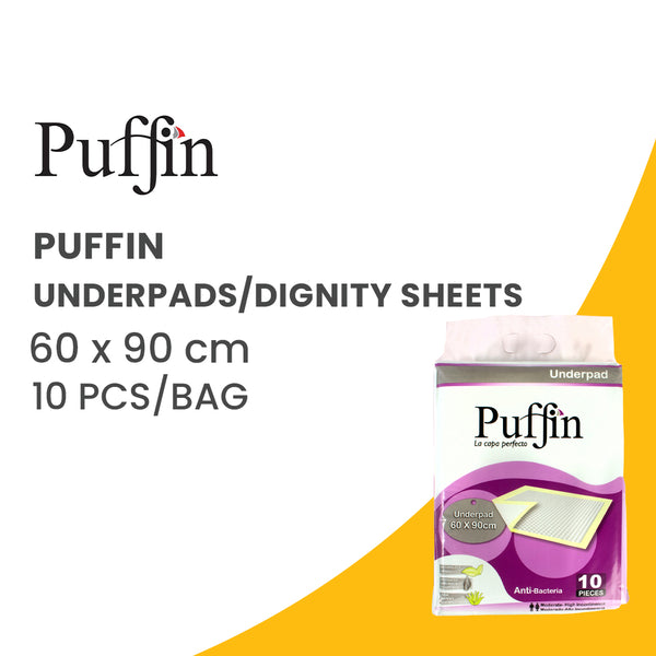 Puffin 60x90cm Disposable Dignity Sheet Underpad 10 Pcs
