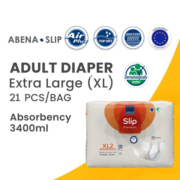 ADULT IN A DIAPER : Abena Slip Adult Diaper Extra Large (XL) are designed with the adult user in mind, featuring tailored solutions for those needing adult incontinence products