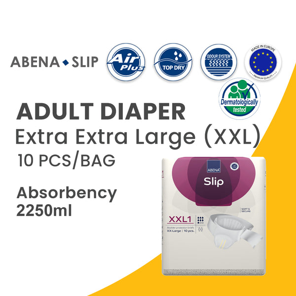 Adult Diaper - Abena Slip (Abri Form) Adult Diaper XXLarge (XXL) 10 Pcs offer a reliable and discreet solution for grown-ups, adults with incontinence.