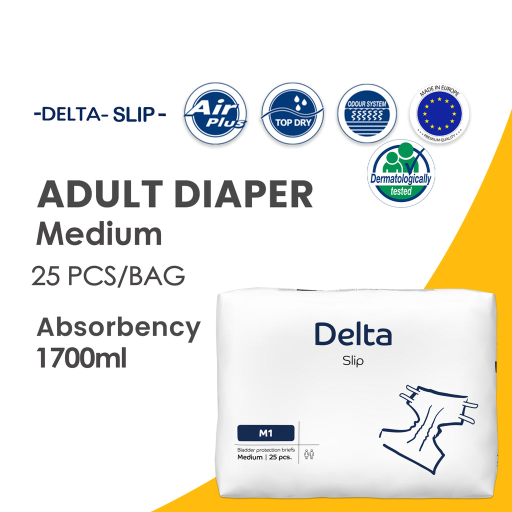 Delta Slip Adult Diaper Medium (M) 25 Pcs