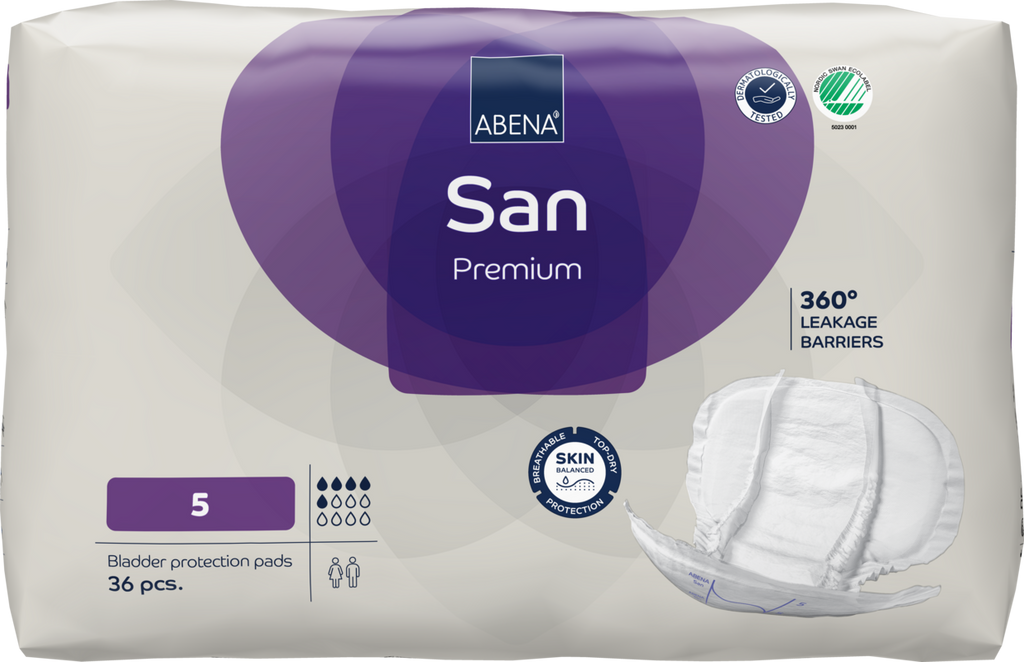 Abena San 5 UNISEX Incontinence Pads 36 Pcs