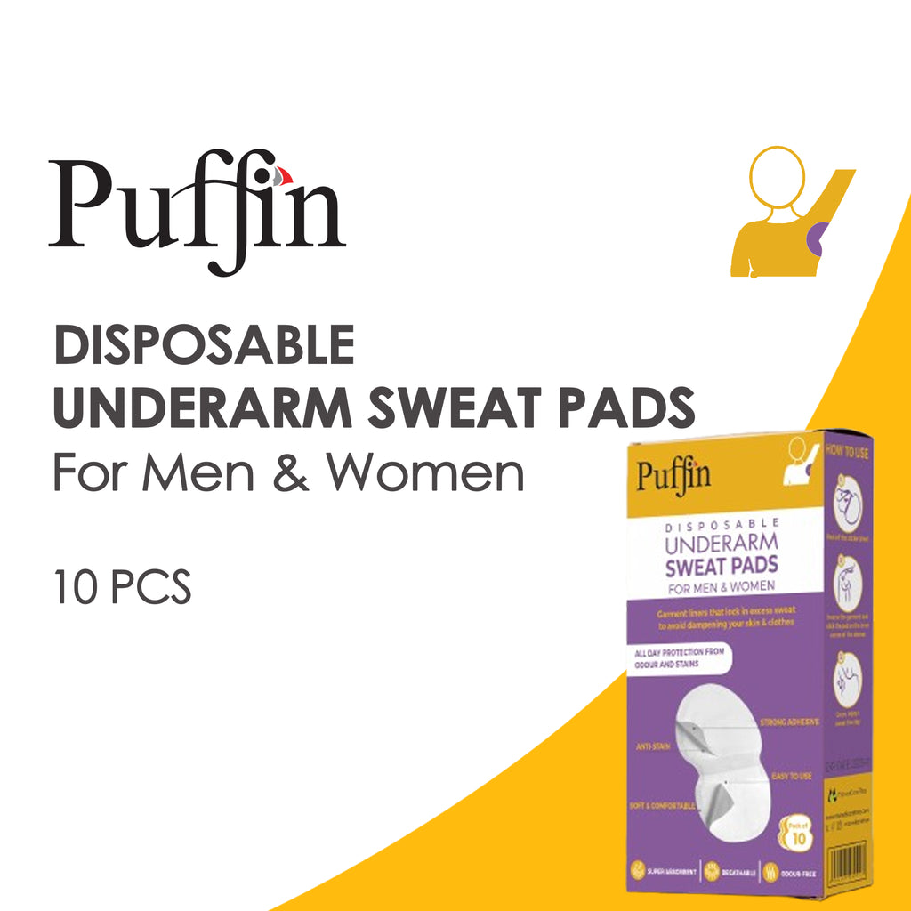 Puffin Disposable Underarm Sweat Pads 10 Pcs