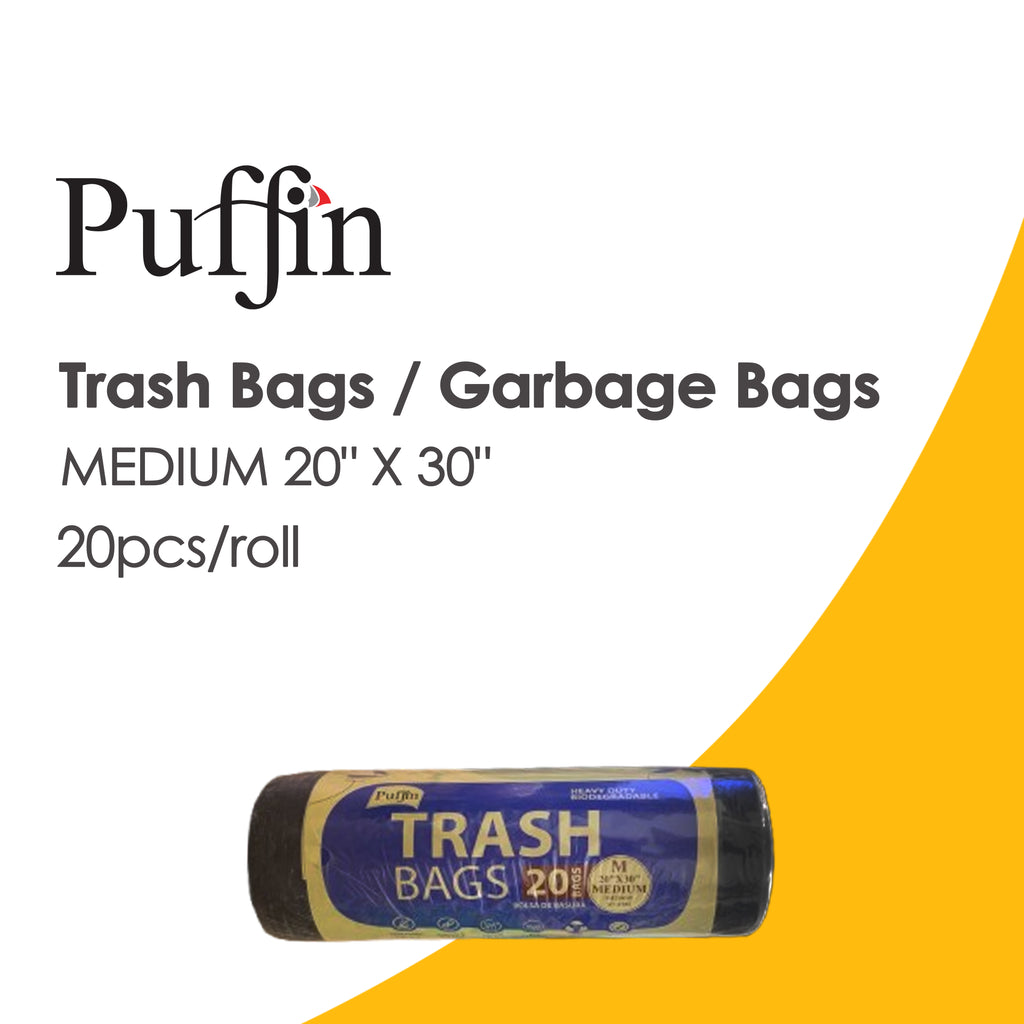 Puffin Trash Bags / Garbage Bags  MEDIUM 20" X 30" - 20pcs/roll