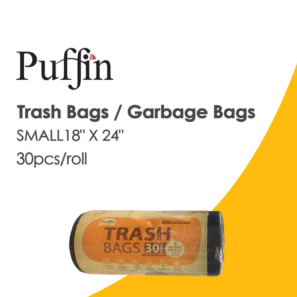 Puffin Trash Bags / Garbage Bags  SMALL 18" X 24" - 30pcs/roll