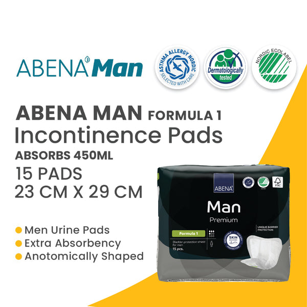 Abena Pads Men: effective male urinary incontinence devices, providing comfort and reliability compared to Tena male incontinence pads.