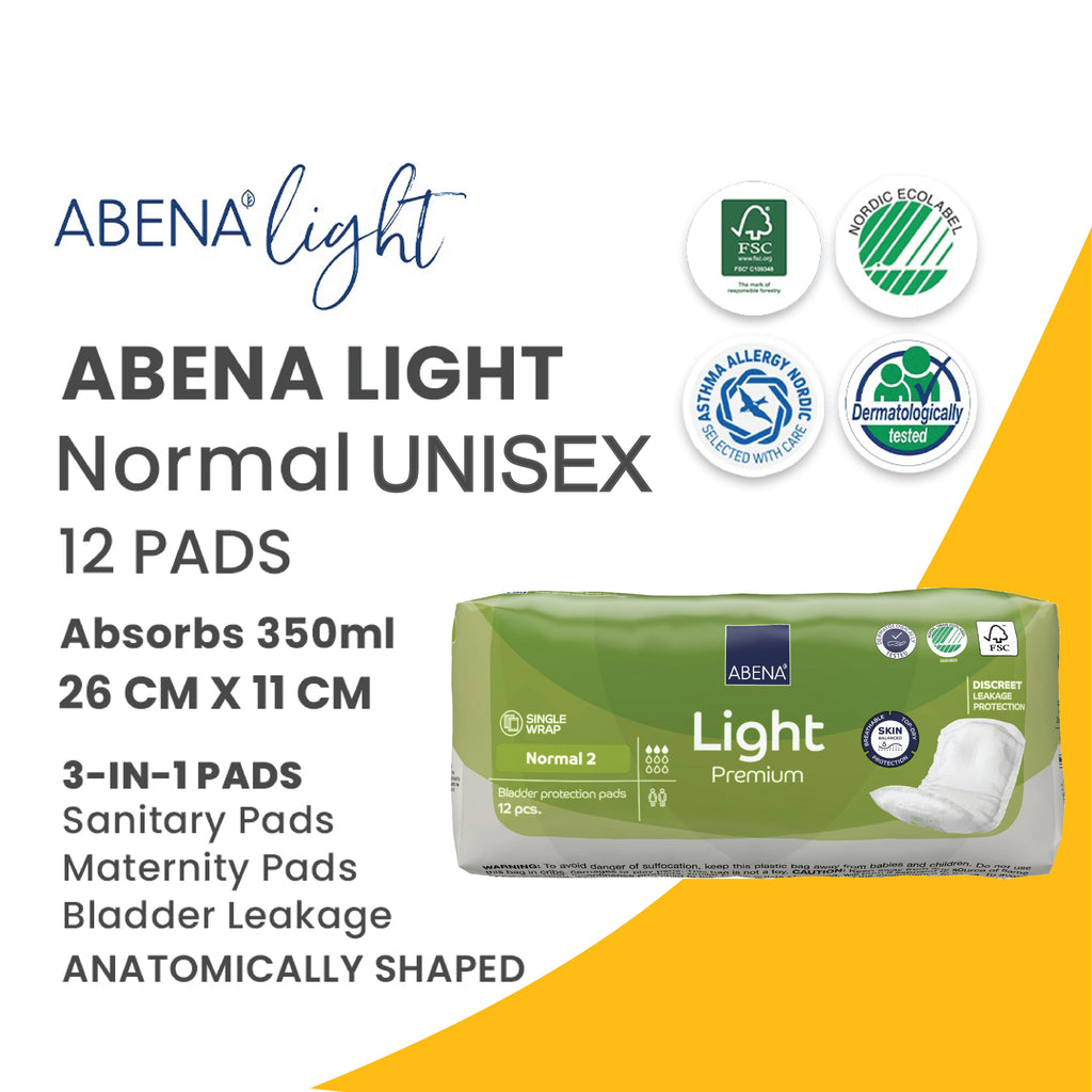 Abena Light UNISEX NORMAL 3-in-1 Pads 12 Pcs.