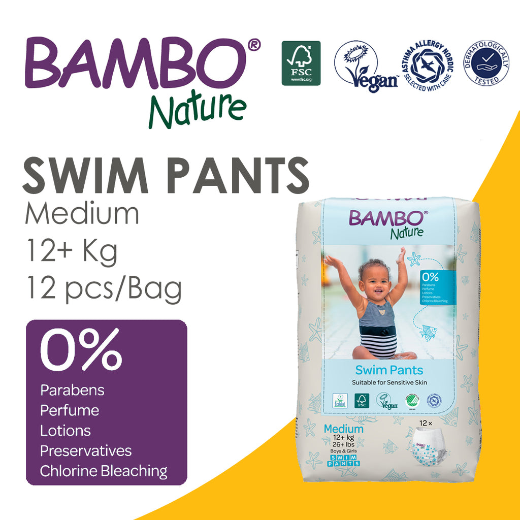 Bambo Nature Swim Pants Medium 12+Kg - 12 Pcs