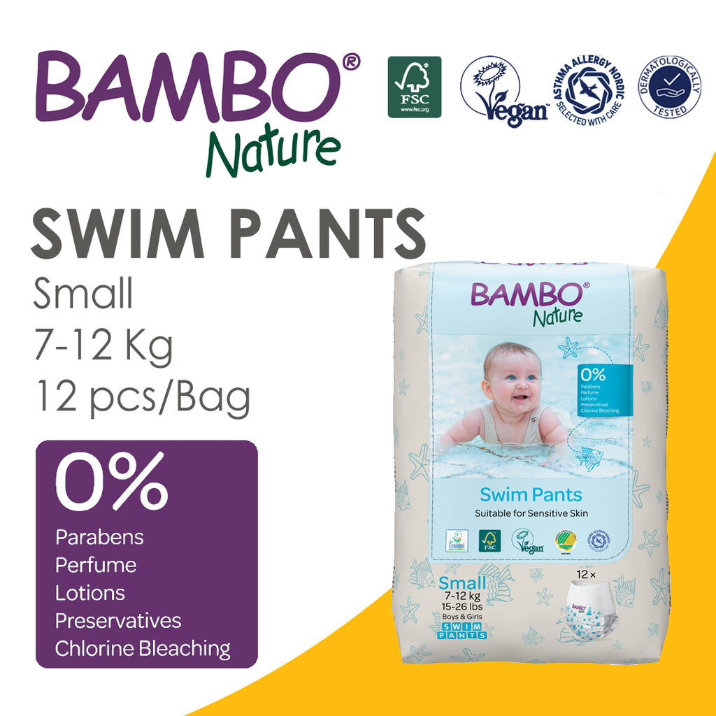 Bambo Nature Swim Pants Small 7-12Kg - 12 Pcs