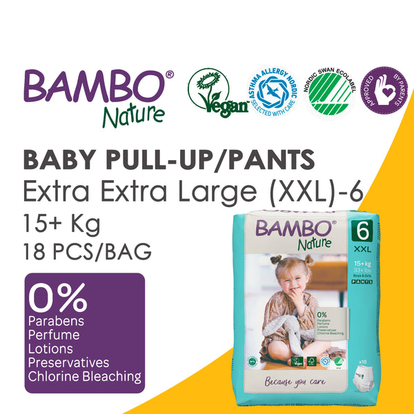 Bambo Nature Pants Size 6 compared to canbebe pants size 5