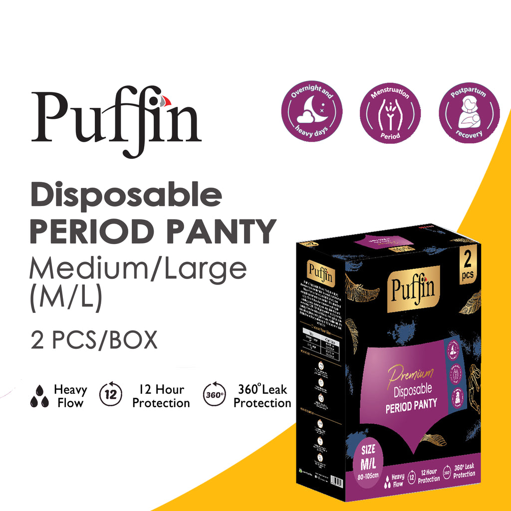 Puffin period panties Medium-Large (M/L)