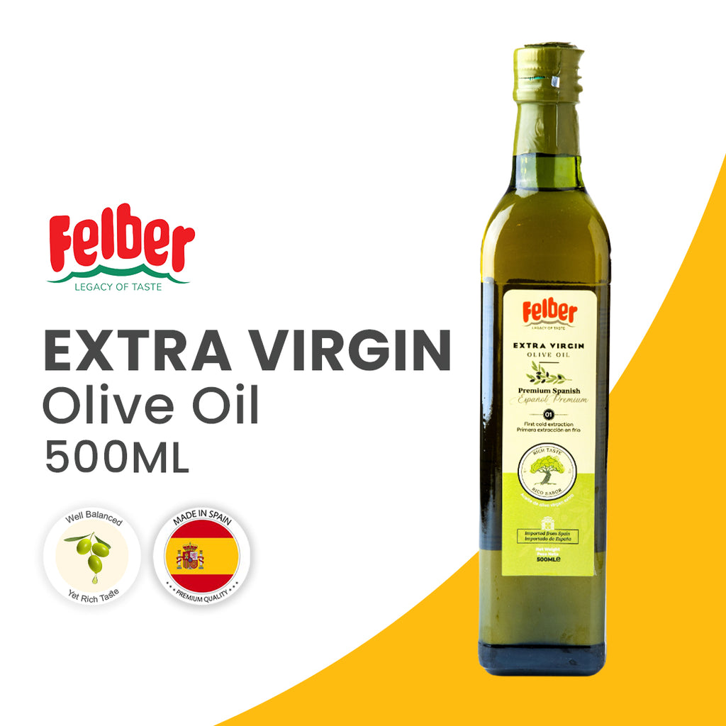 Felber Extra Virgin Olive Oil 500 ML Glass Bottle - Made in SPAIN - HALAL