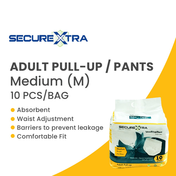 SecureXtra Adult Pull-Ups Medium compared with other incontinence pads pull ups for enhanced comfort and protection.