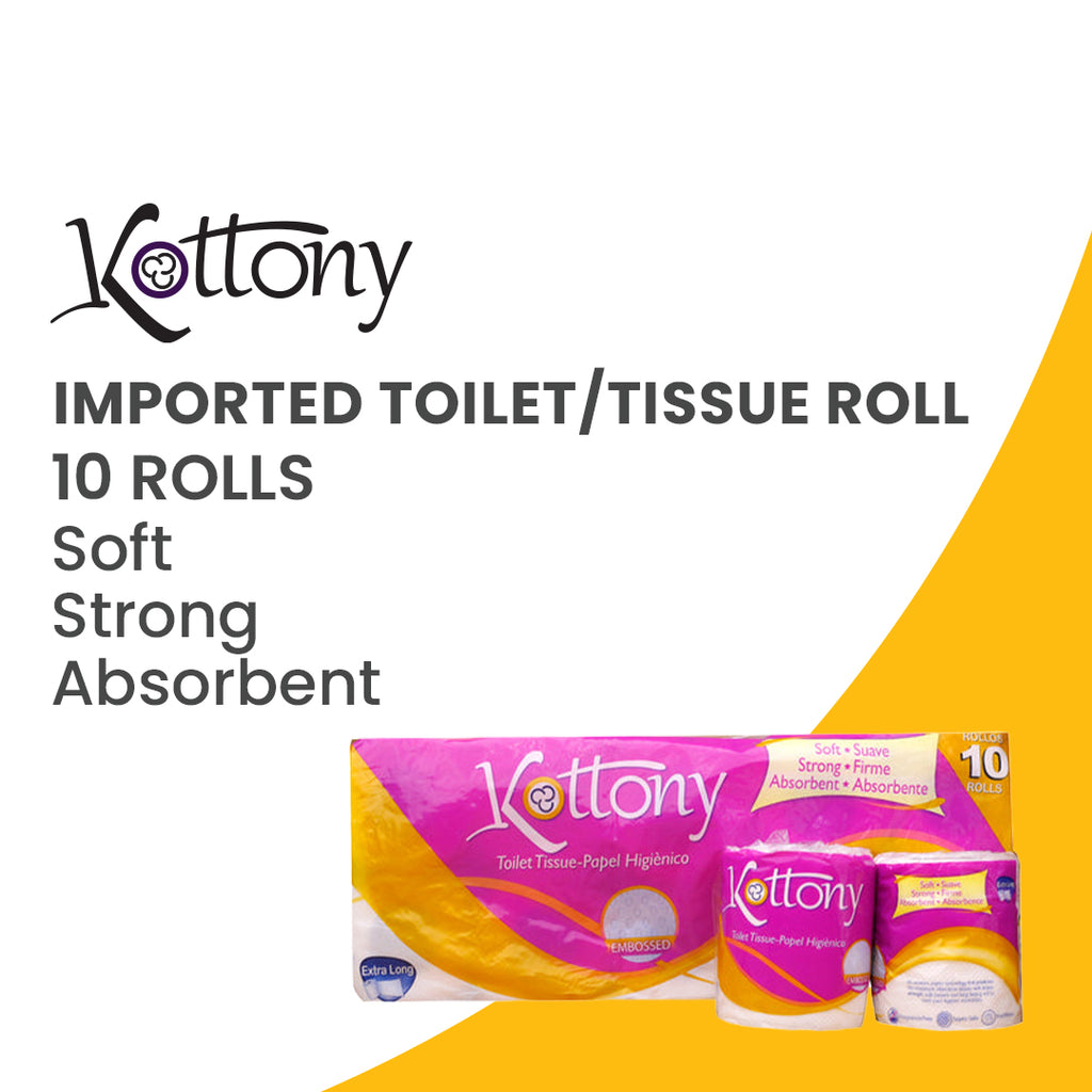 Kottony Imported Tissue/Toilet Roll 2Ply x 10 Rolls
