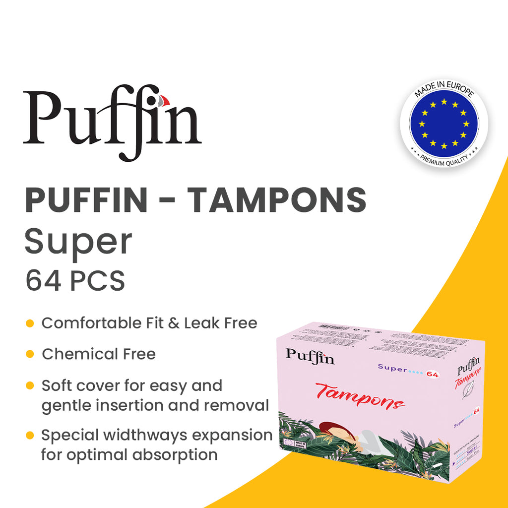 Puffin Tampons SUPER 64 Pcs
