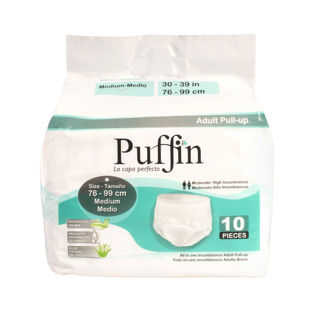 Puffin Adult Pull-up Medium adult incontinence pants, providing reliable support for daily use.