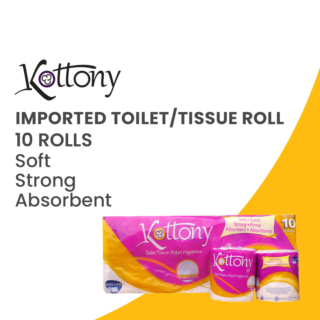 Kottony Imported Tissue Roll / Toilet Roll - Softest Tissue - Keeps