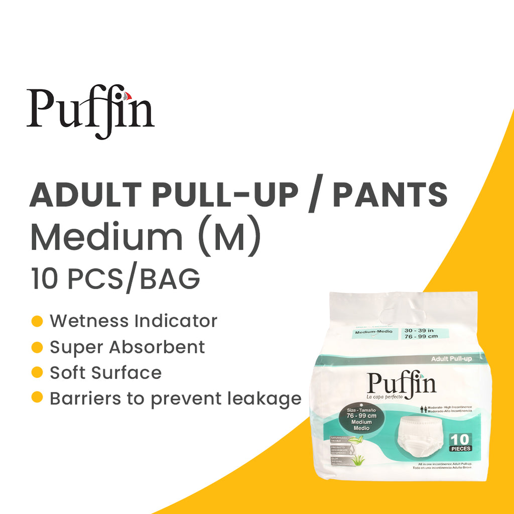 Puffin Adult Pull-up Medium, designed for comfort and protection as incontinence pull ups.