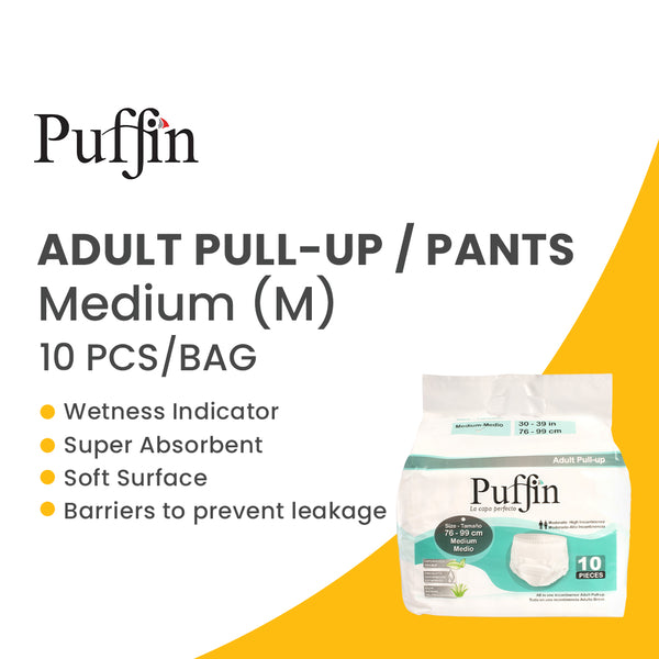 Puffin Adult Pull-up Medium, designed for comfort and protection as incontinence pull ups.